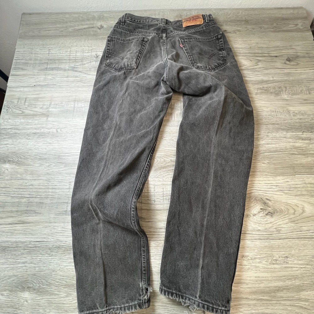 Levi's 550 Jeans Mens 34x32 Faded Black Relaxed Fit Tapered Vintage 90s Denim - Picture 5 of 12